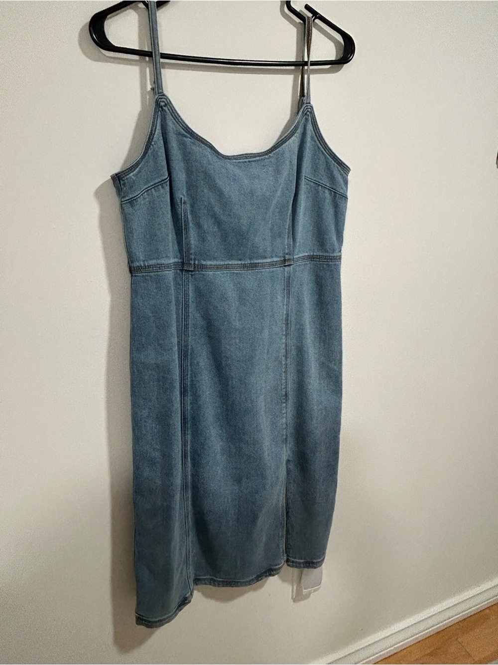 Steve Madden Blue Denim Midi Slip Dress